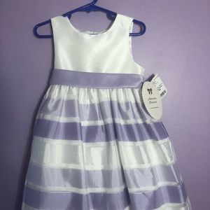 Lilac and white toddler 4 party dress